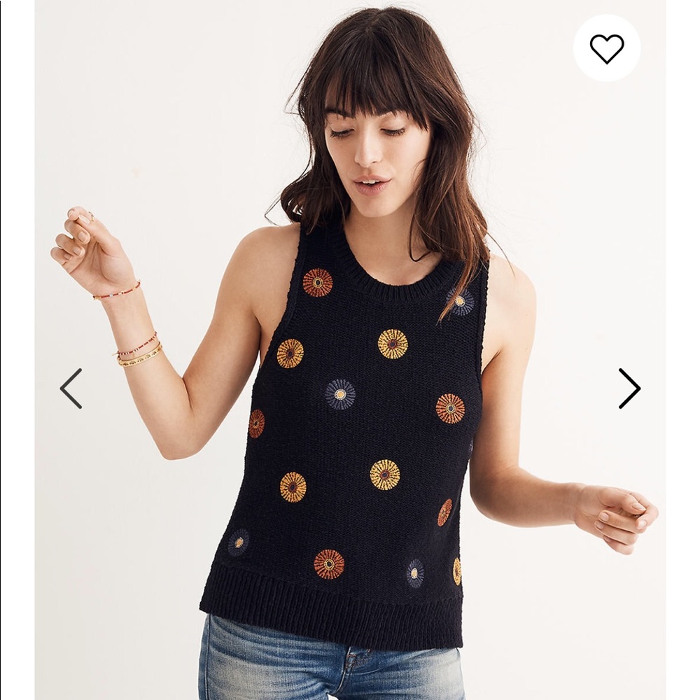 Madewell embroidered sweater tank